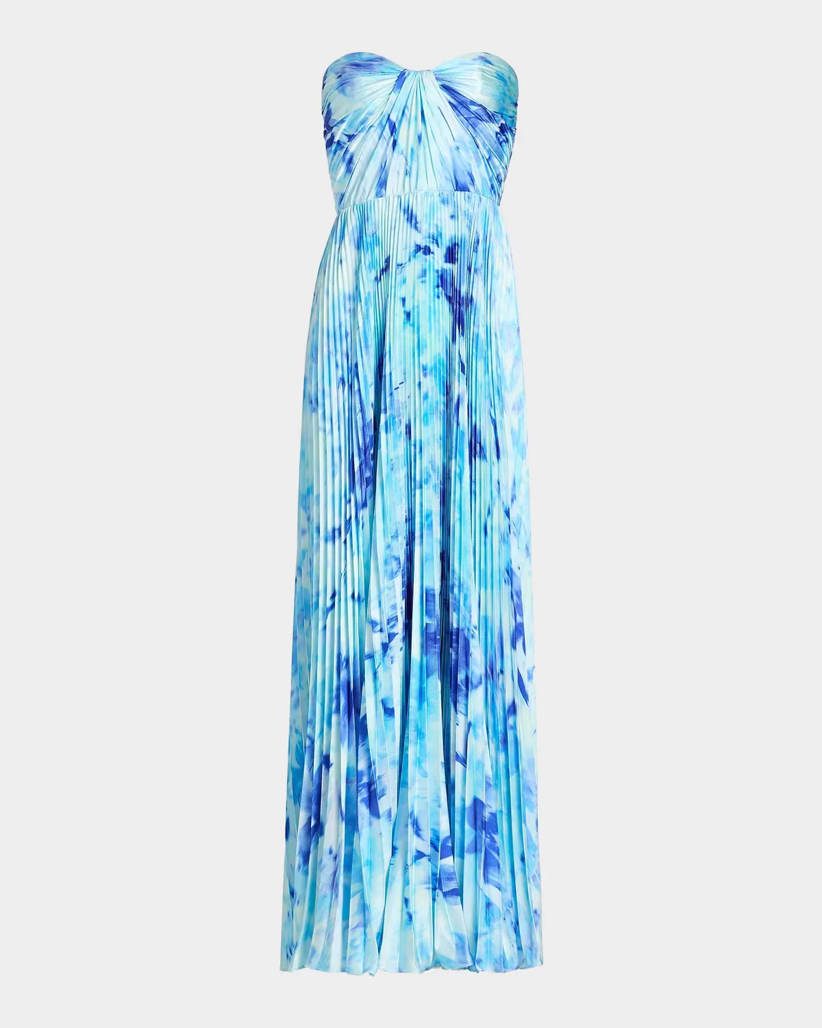 Naomi Abstract Print Satin Strapless Gown by As It May