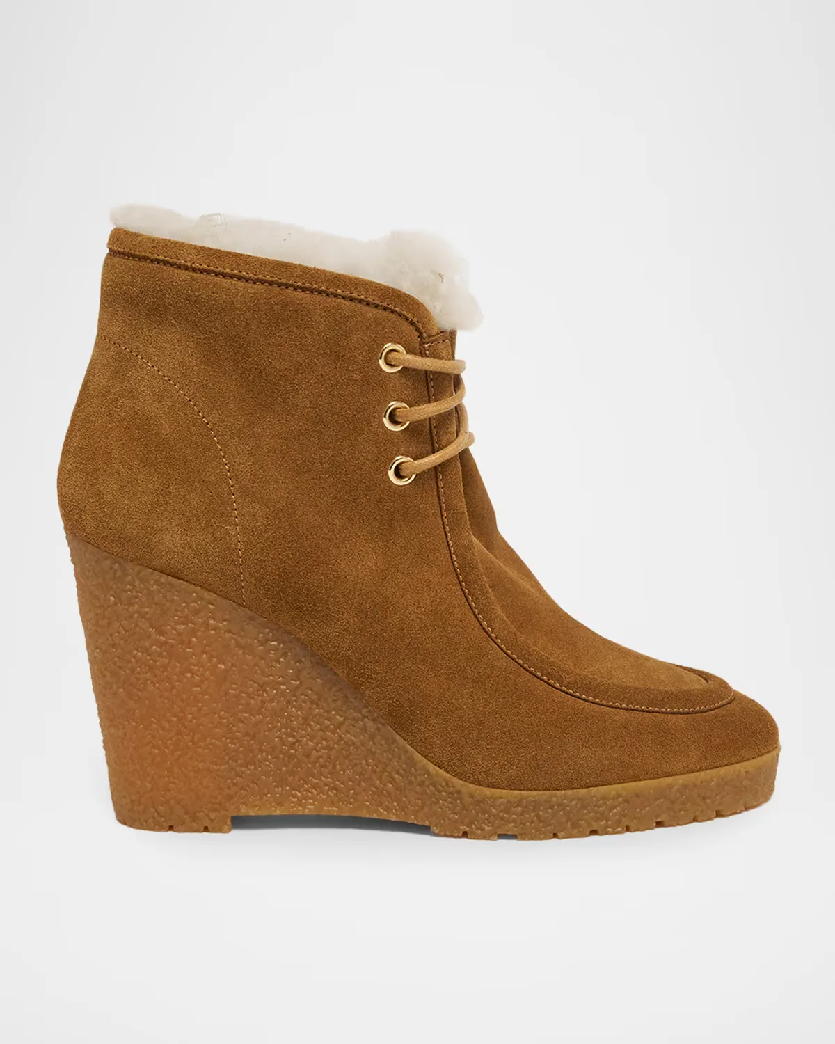 Cylia Shearling-Trim Suede Ankle Boots by Isabel Marant
