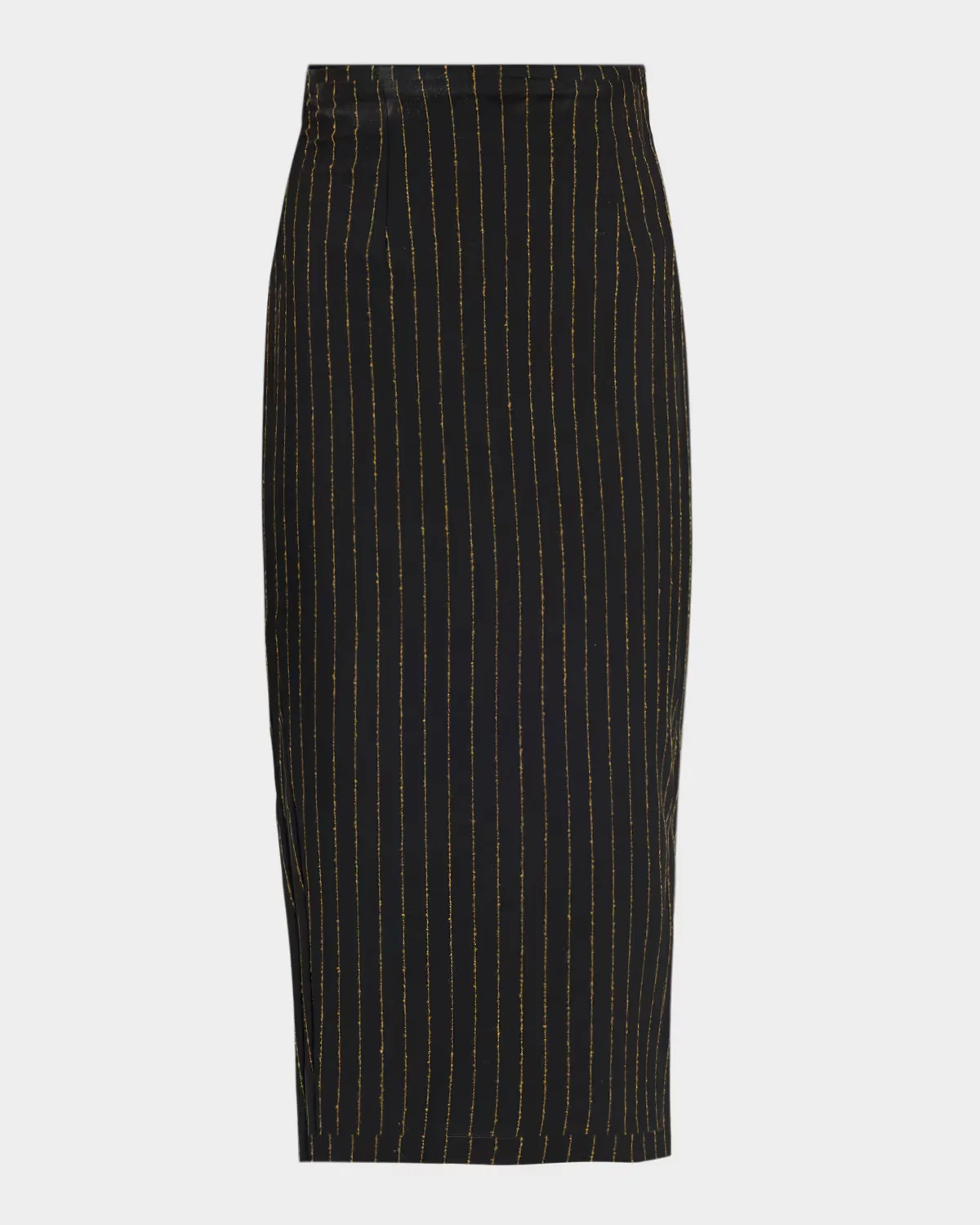 Tailored Wool Midi Pencil Skirt