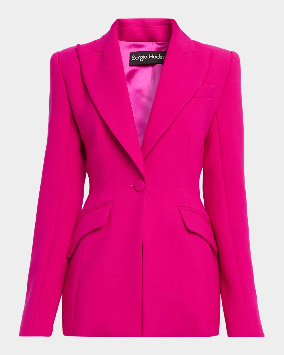 Crepe Single-Breasted Blazer