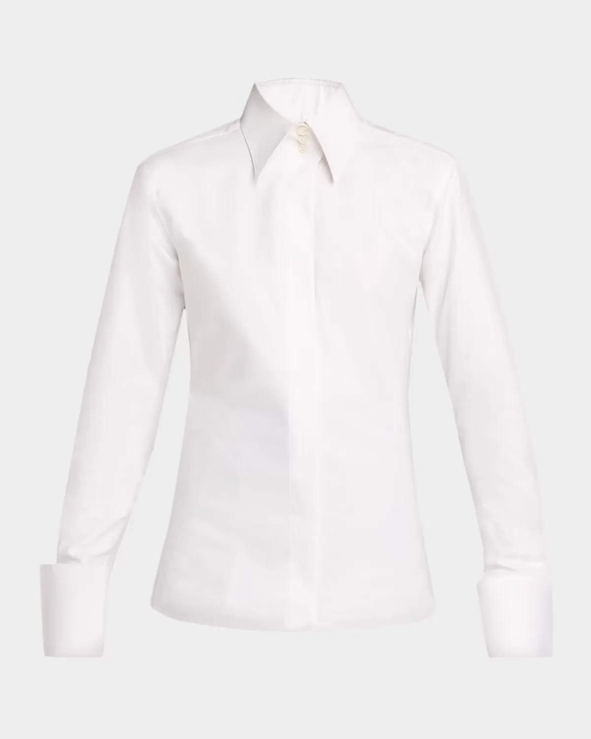 Standard Collar Long-Sleeve Cotton Shirt by Sergio Hudson