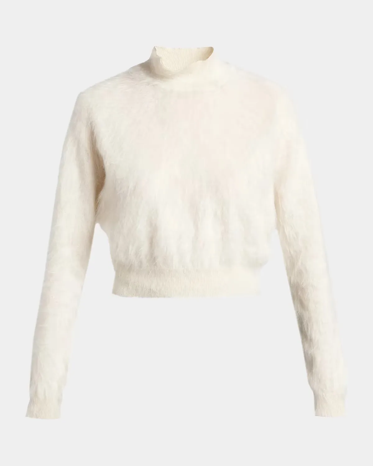 Soft Mohair-Silk Crop Turtleneck Sweater by Tom Ford
