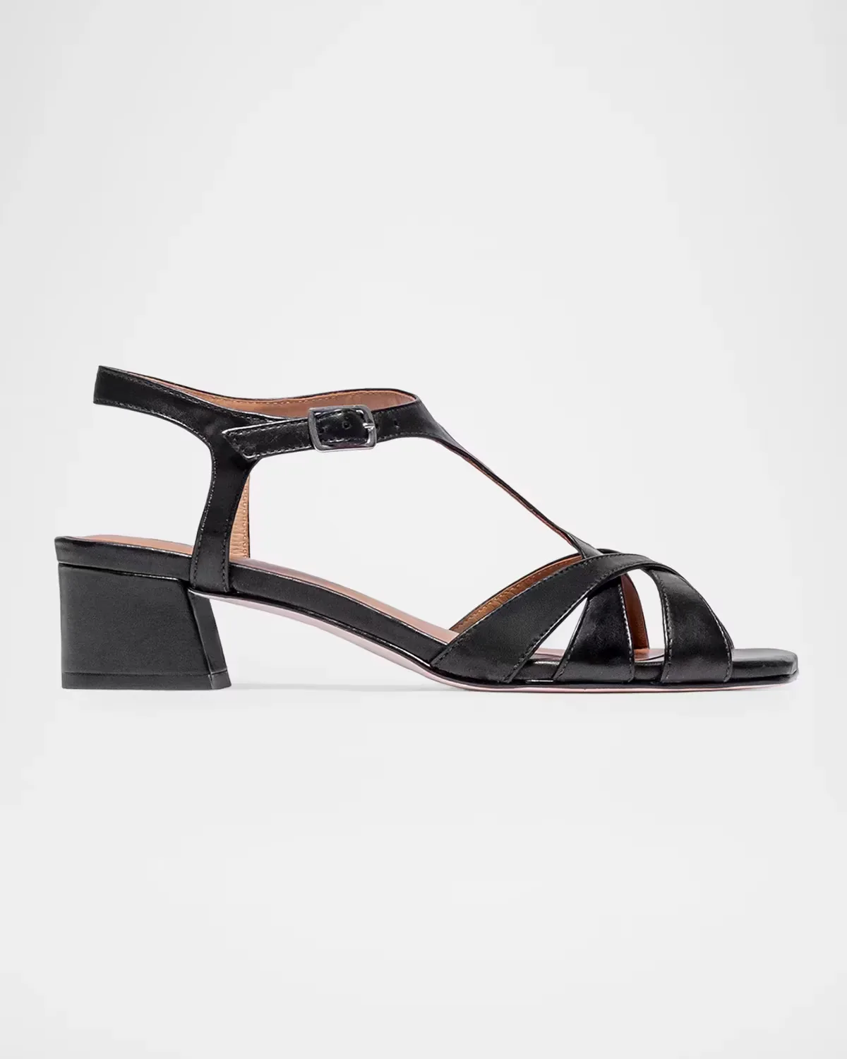 30mm Jean Crinkled Metallic Leather Strappy Sandals by Bernardo