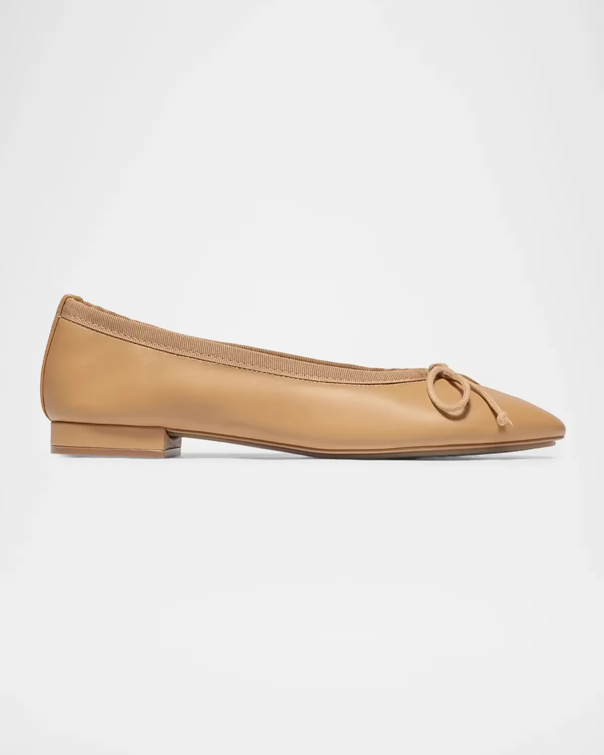Barbara Crinkle Metallic Leather Ballerina Flats