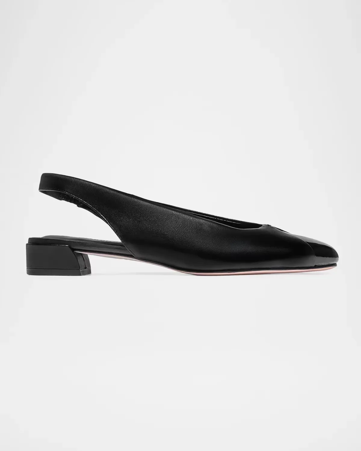 Nia Mixed Leather Slingback Flats