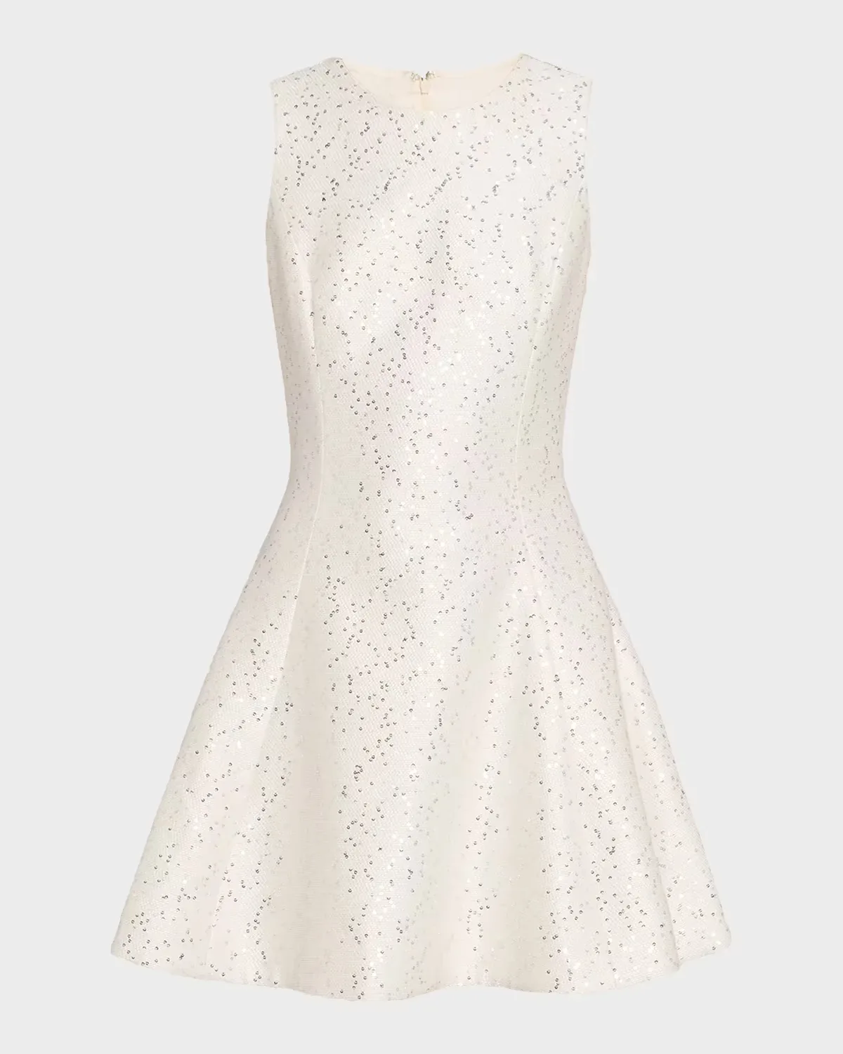Sleeveless Sequined Tweed Mini Dress by Oscar de la Renta