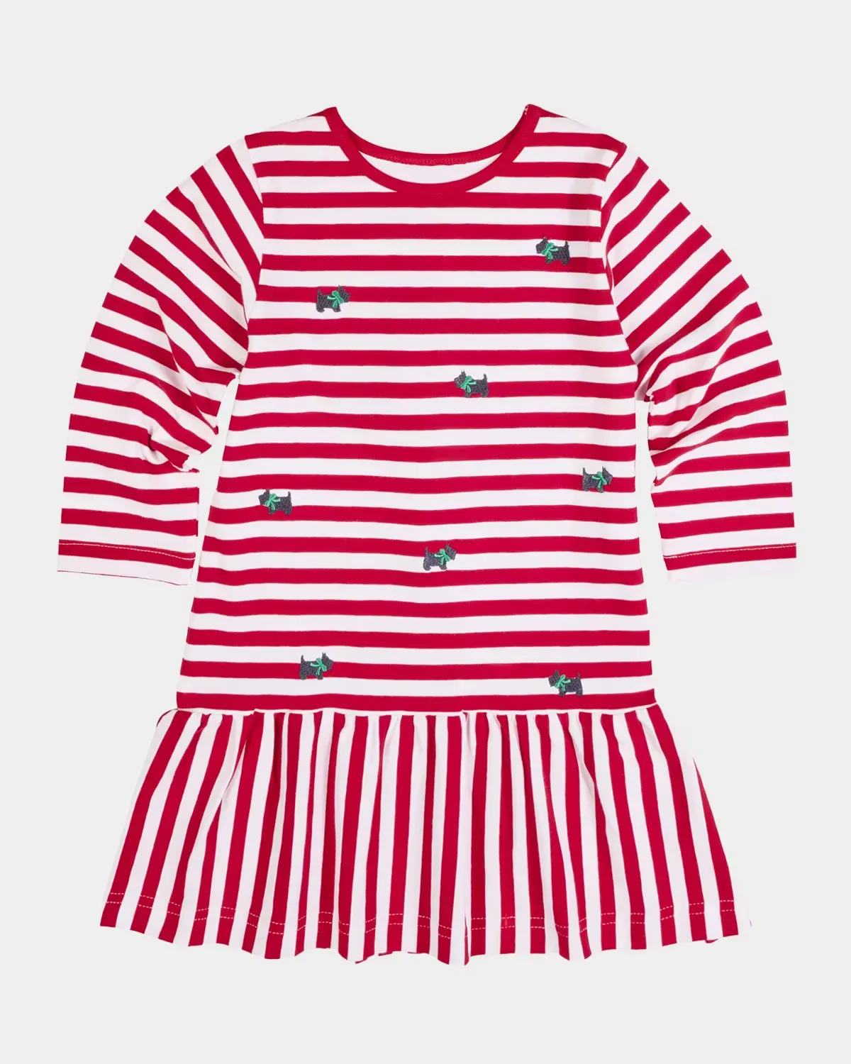 Dog Appliqué Stripe Knit Dress by Florence Eiseman
