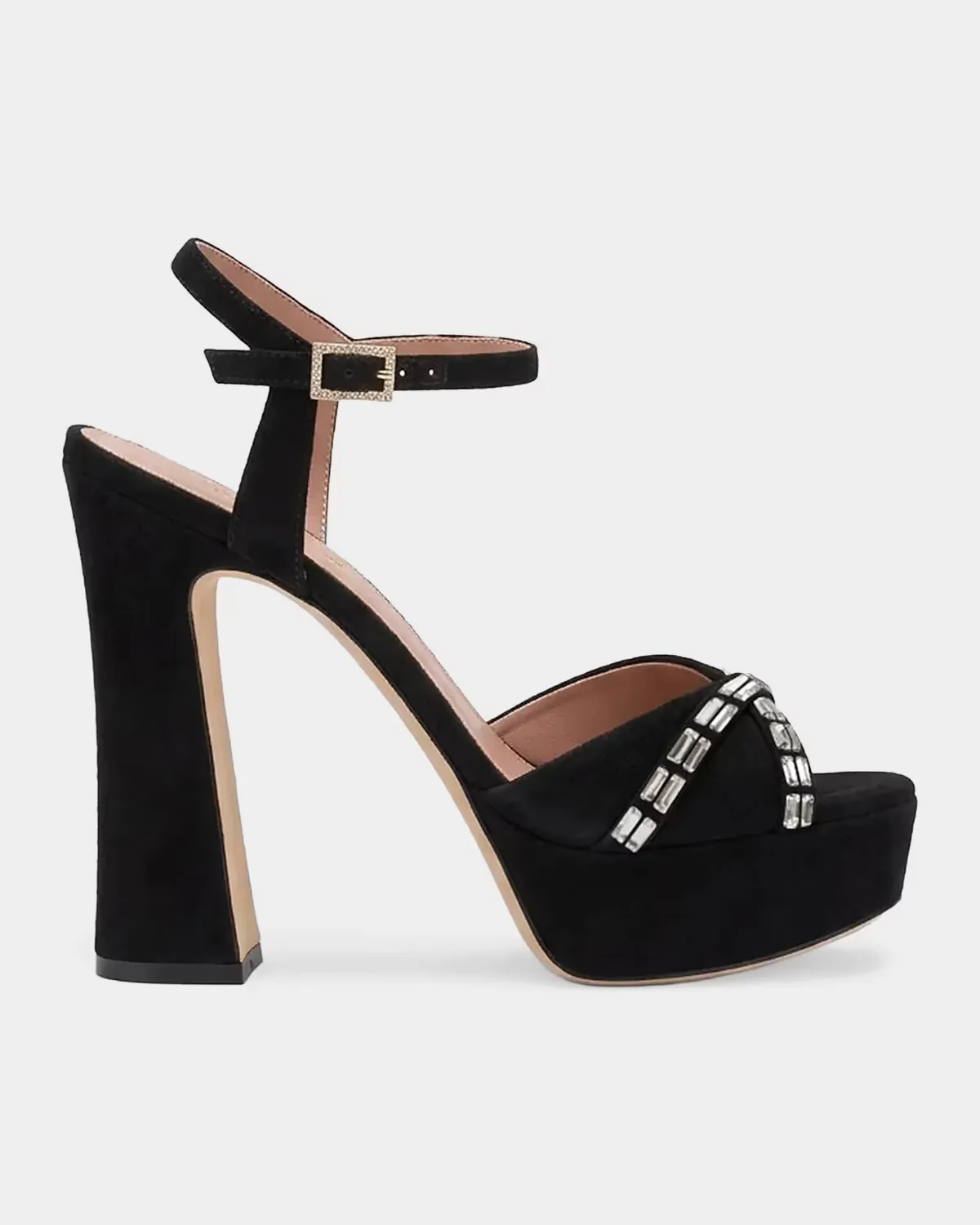 Keaton 125MM Embellished Suede Platform Sandals