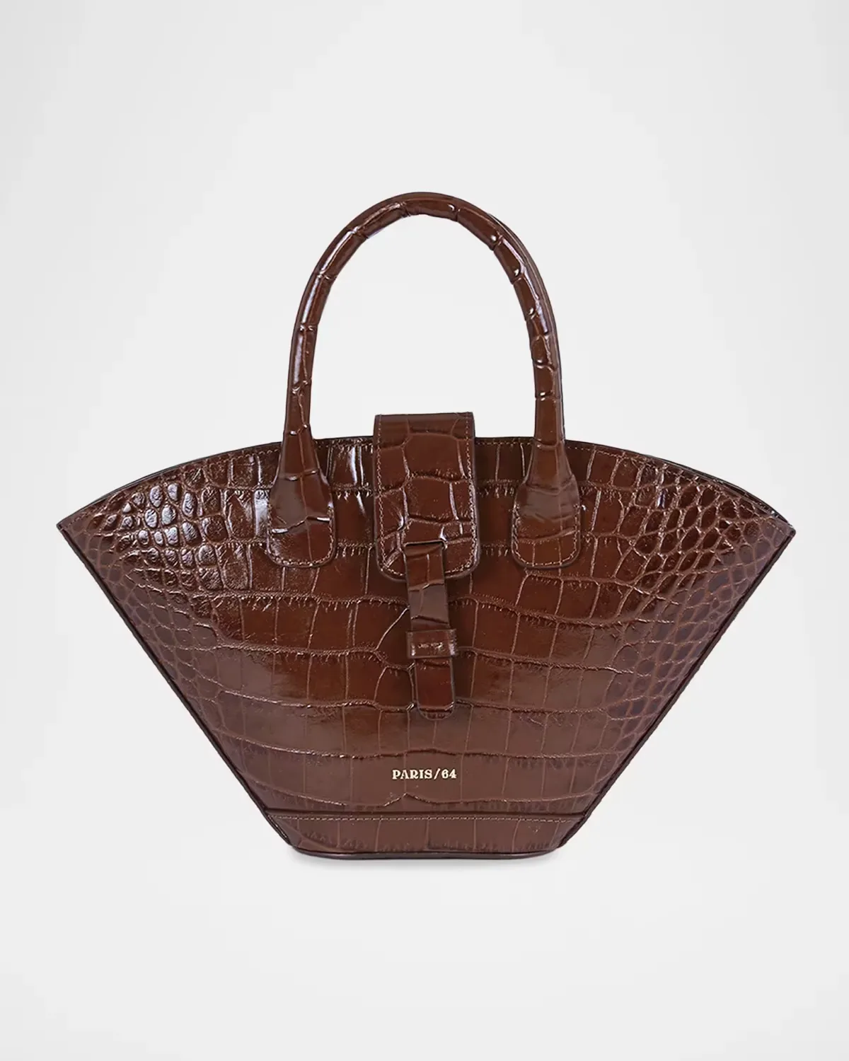 Mini Lumire Embossed Leather Top-Handle Bag by PARIS/64