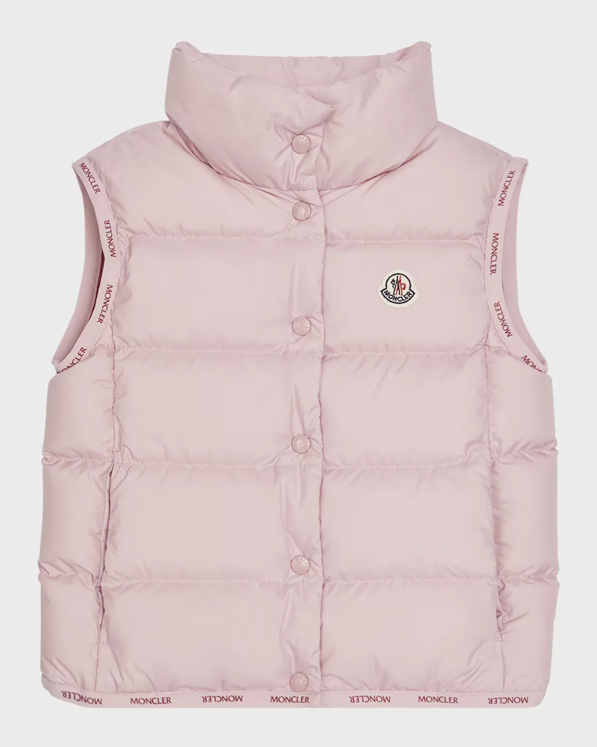 Badia Logo Tape Puffer Vest by Moncler