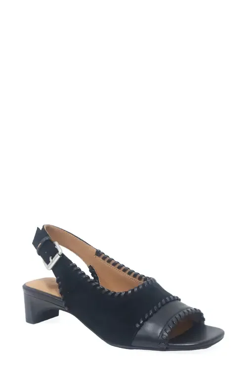 Samarra Slingback Sandal in Black Suede by Gentle Souls