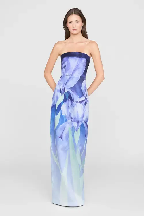 Cyrilla Strapless Column Gown by Theia