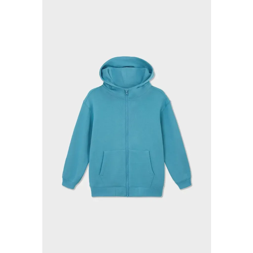 Relaxed Cotton Zip Up Hoodie by SOW Kids