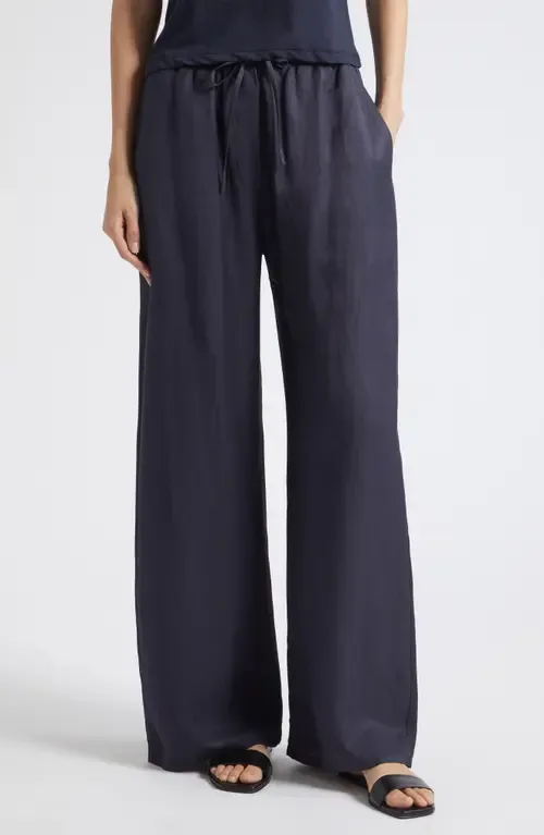 Daniel Wide Leg Linen Blend Drawstring Pants by LESET
