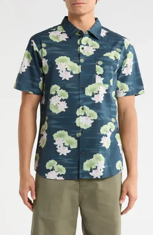 Journey Floral Short Sleeve Button-Up Shirt by Roark