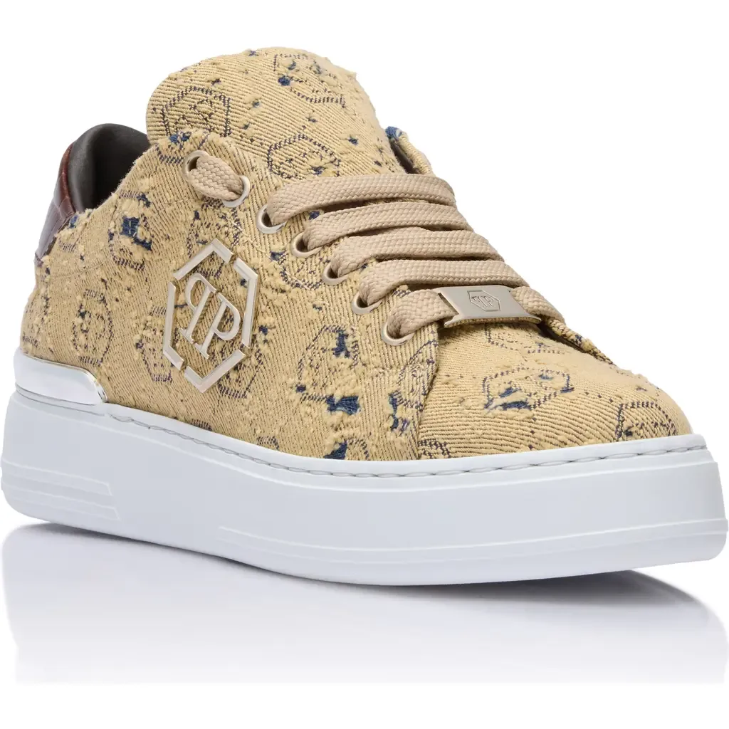 Low-Top Sneakers Jacquard Monogram Logo by PHILIPP PLEIN