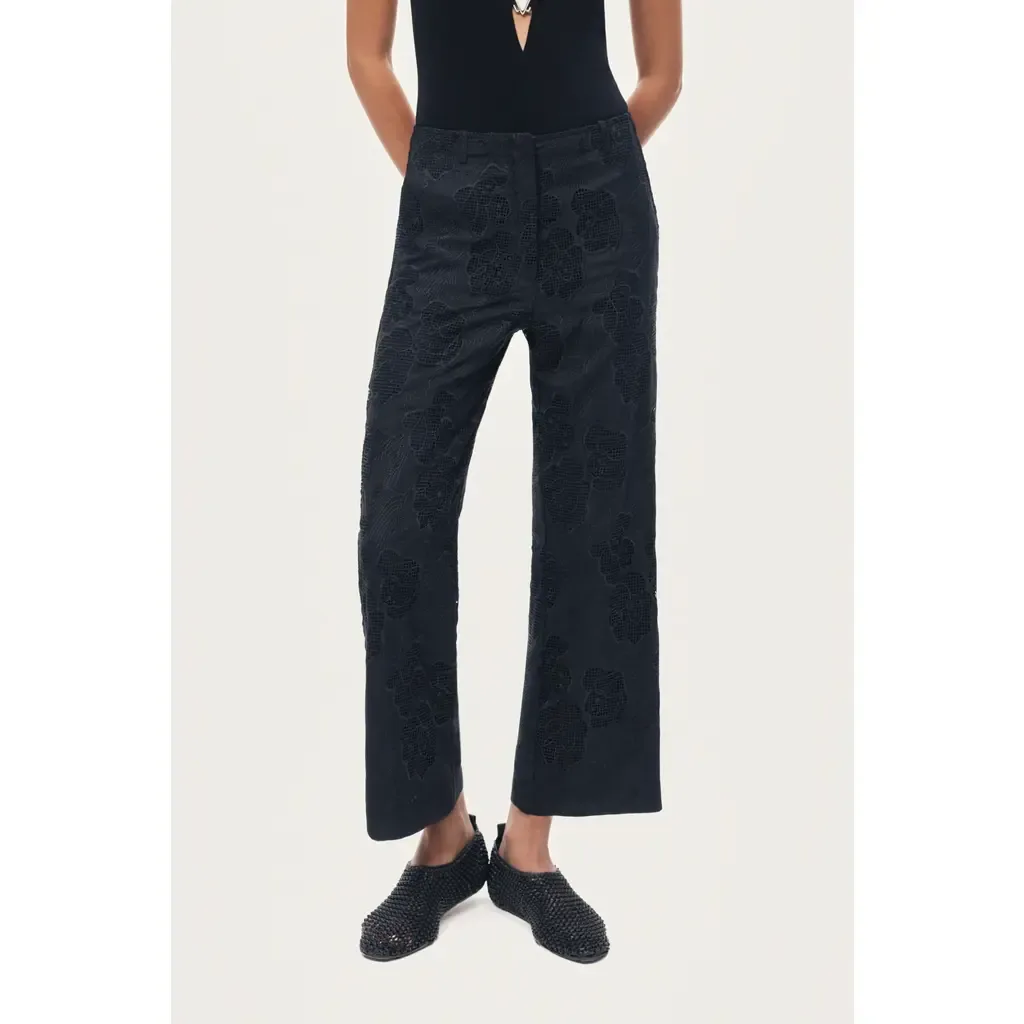Printed Relaxed Straight-Leg Pants by Nocturne