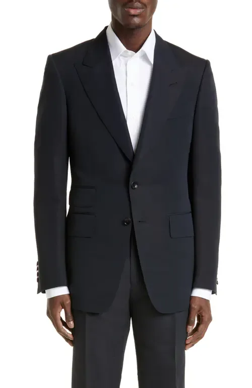 Shelton Cotton & Silk Poplin Tuxedo Jacket by TOM FORD