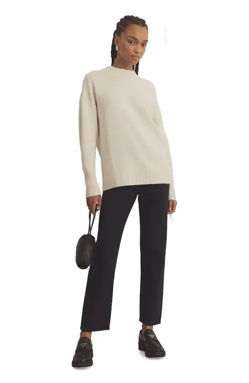 Luxe Cashmere Oversized Crewneck Sweater by NAADAM