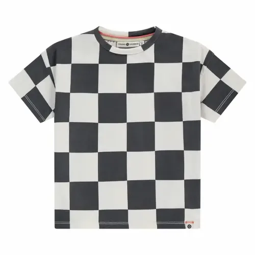 Checkered Short Sleeve T-Shirt by Stains and Stories by Babyface