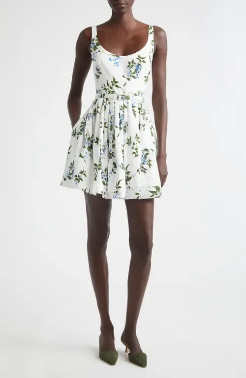 Eglantine Lilac, Lilies & Cherry Print Organic Cotton Minidress by Emilia Wickstead