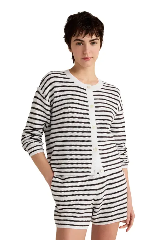 Cotton Stripe Cardigan by Haven Well Within