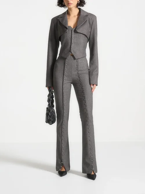 Lise Tailored Crop Blazer and Bandeau Set by Manière De Voir