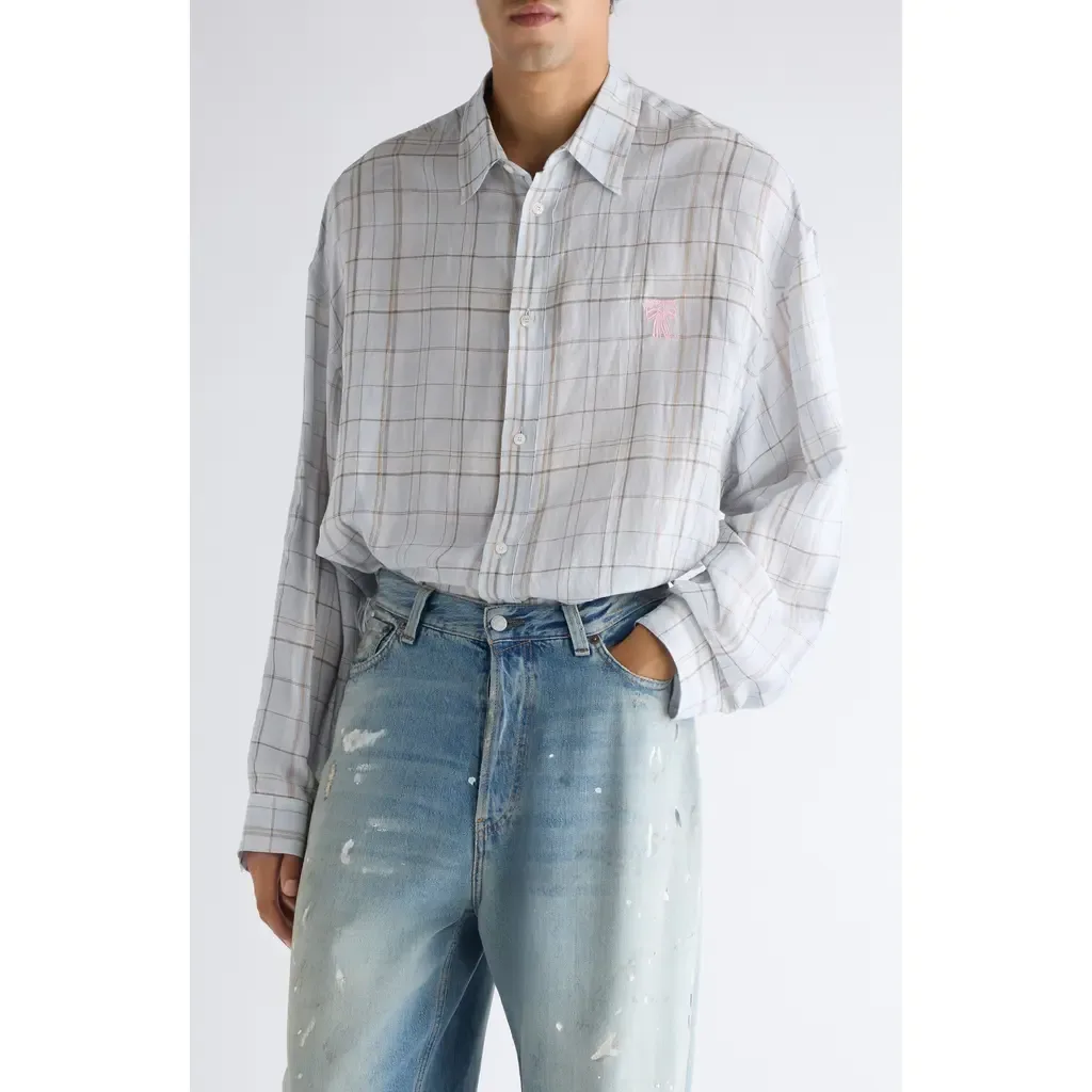 Setar Plaid Button-Up Shirt by Acne Studios