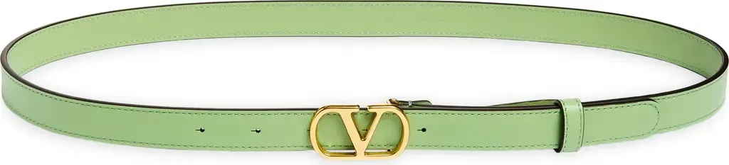 VLOGO Signature Skinny Leather Belt by Valentino Garavani