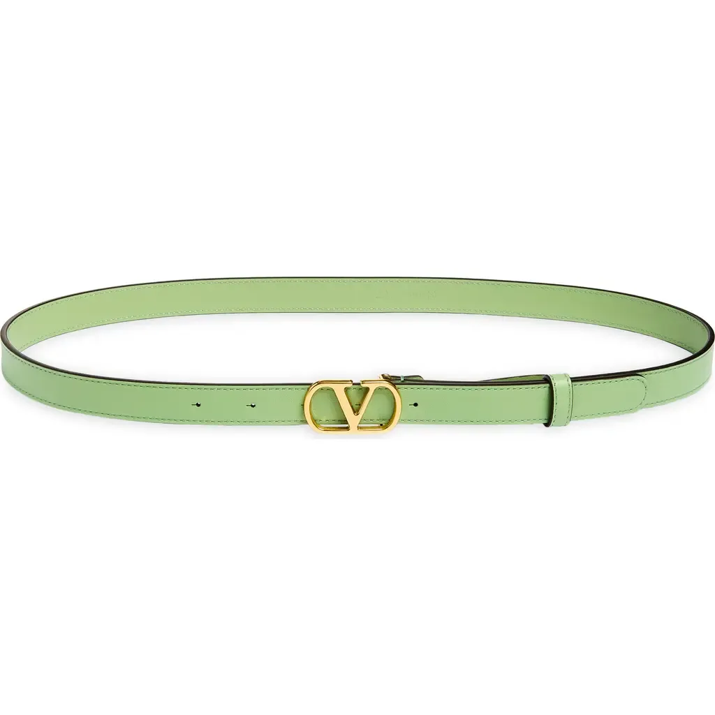 VLOGO Signature Skinny Leather Belt by Valentino Garavani