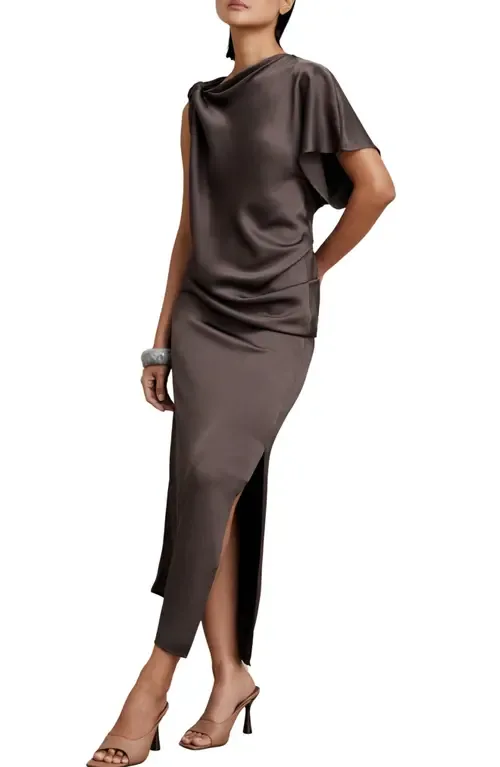 Kenzie Asymmetric Satin Gown