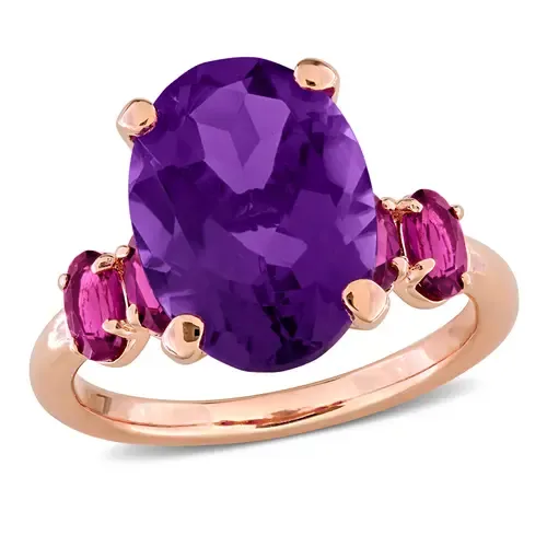 Gemstone Oval 5-Stone Ring Sterling Silver by Julianna B.
