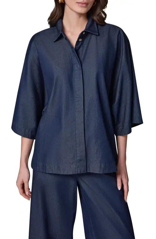 The Bali Dolman Sleeve Denim Shirt by Donna Karan New York