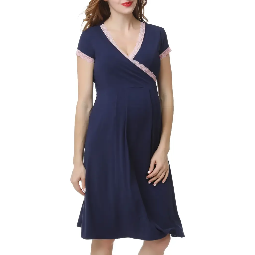 Jenny Maternity/Nursing Nightgown by Kimi & Kai