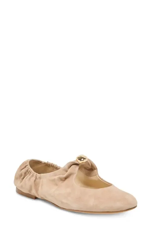 Cornel Mary Jane Flat in Camel Suede by Dolce Vita