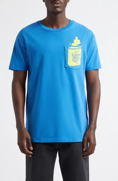Ciggy Pocket Cotton Graphic T-Shirt by Second Layer