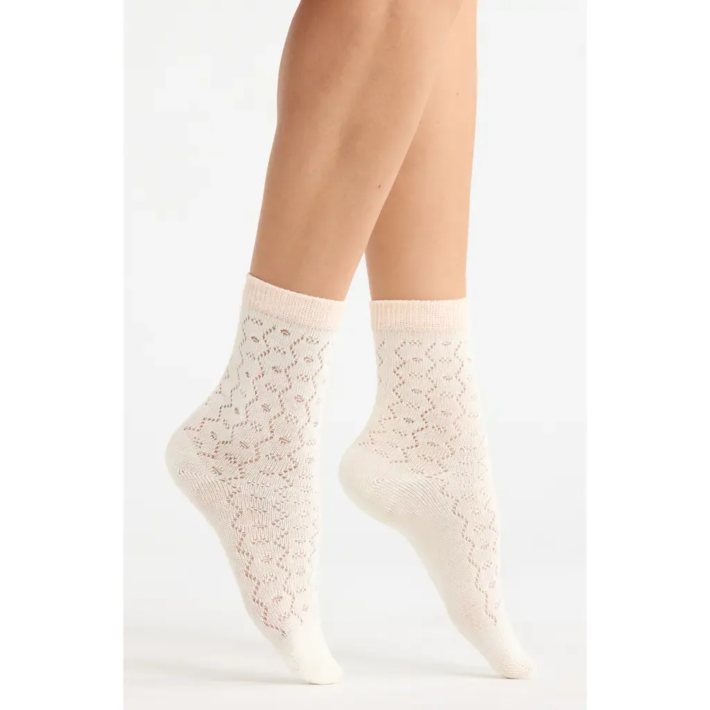Mia Pointelle Crew Socks by Casa Clara