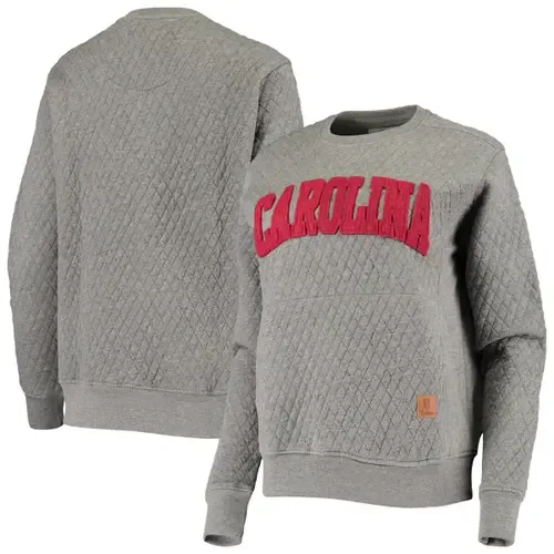 Pressbox Heather Charcoal South Carolina Gamecocks Moose Quilted Pullover Sweatshirt by PRESSBOX