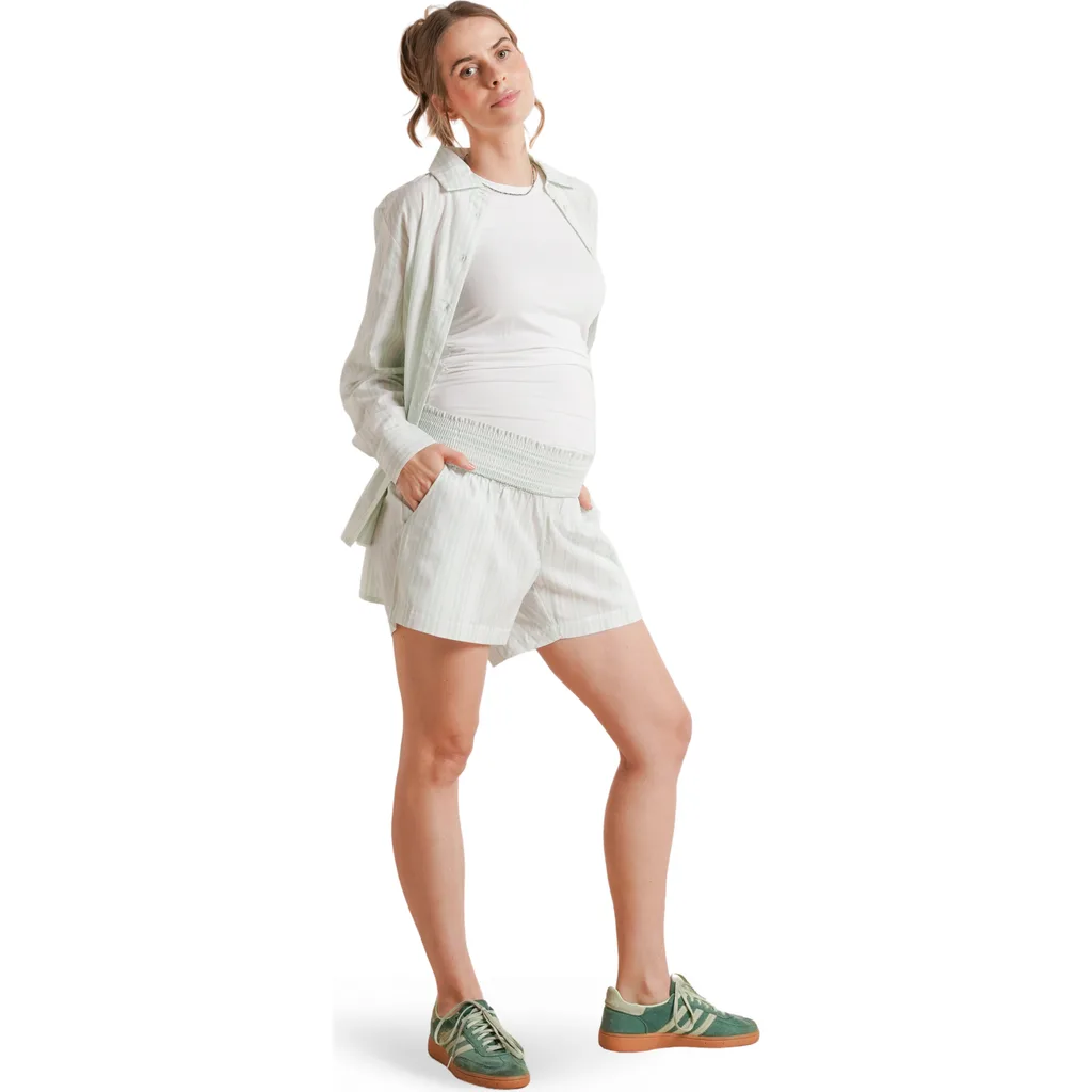The Easy Smocked Maternity Shorts by Nom Maternity