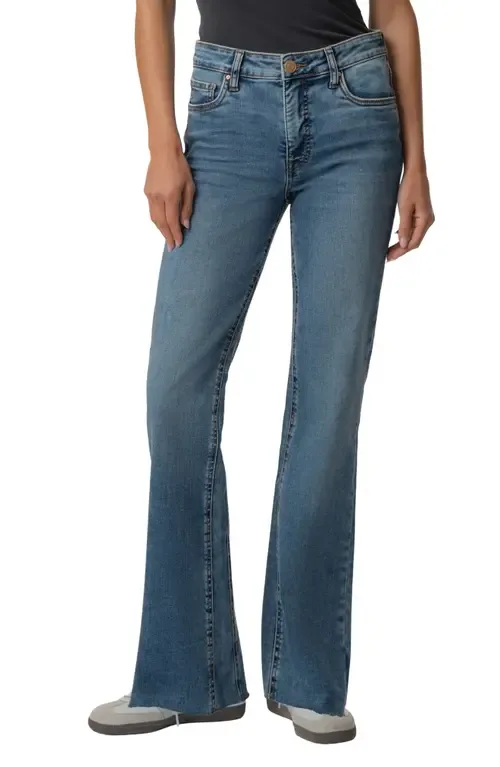 Kelly Fab Ab Raw Hem High Waist Kick Flare Jeans by KUT from the Kloth