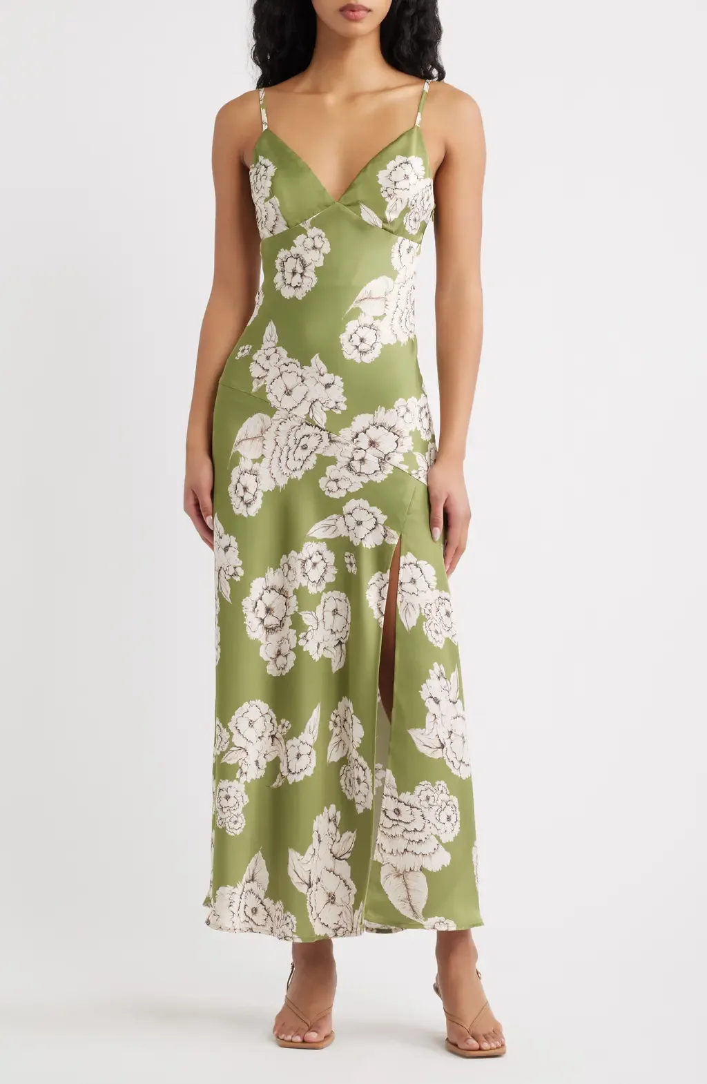 Carreta Floral Print Maxi Slipdress