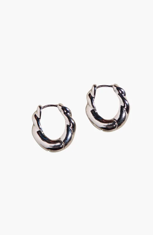 Wide Twist Hoop Earrings by Nickel & Suede