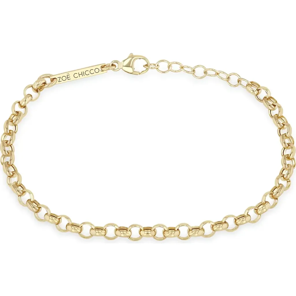 14K Yellow Gold Large Rolo Chain Bracelet by Zoë Chicco