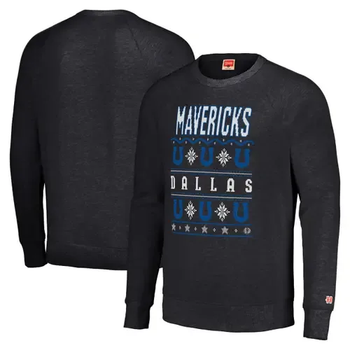 Dallas Mavericks Holiday Raglan Pullover Sweatshirt by Homage