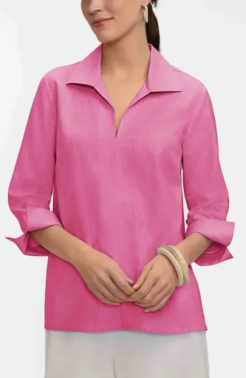 Agnes Linen Blend Top by Foxcroft