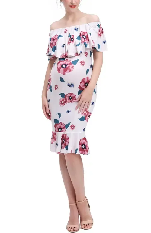 Kyla Maternity Nursing Mermaid Dress by Kimi & Kai