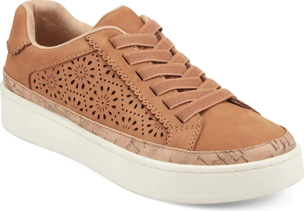 Kristal Laser Cut Platform Sneaker by Earth®