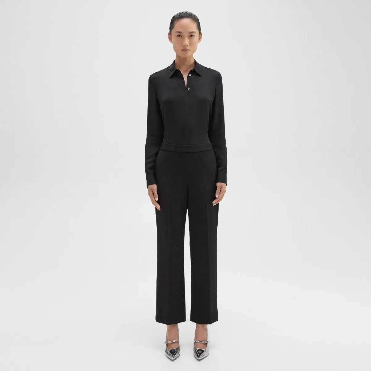 Pull-On Pant in Double-Knit Jersey by Theory