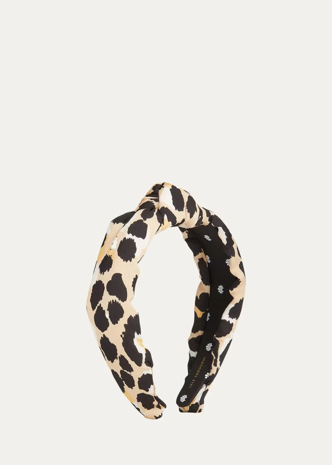 Silk-Blend Leopard Print Knotted Headband by Lele Sadoughi
