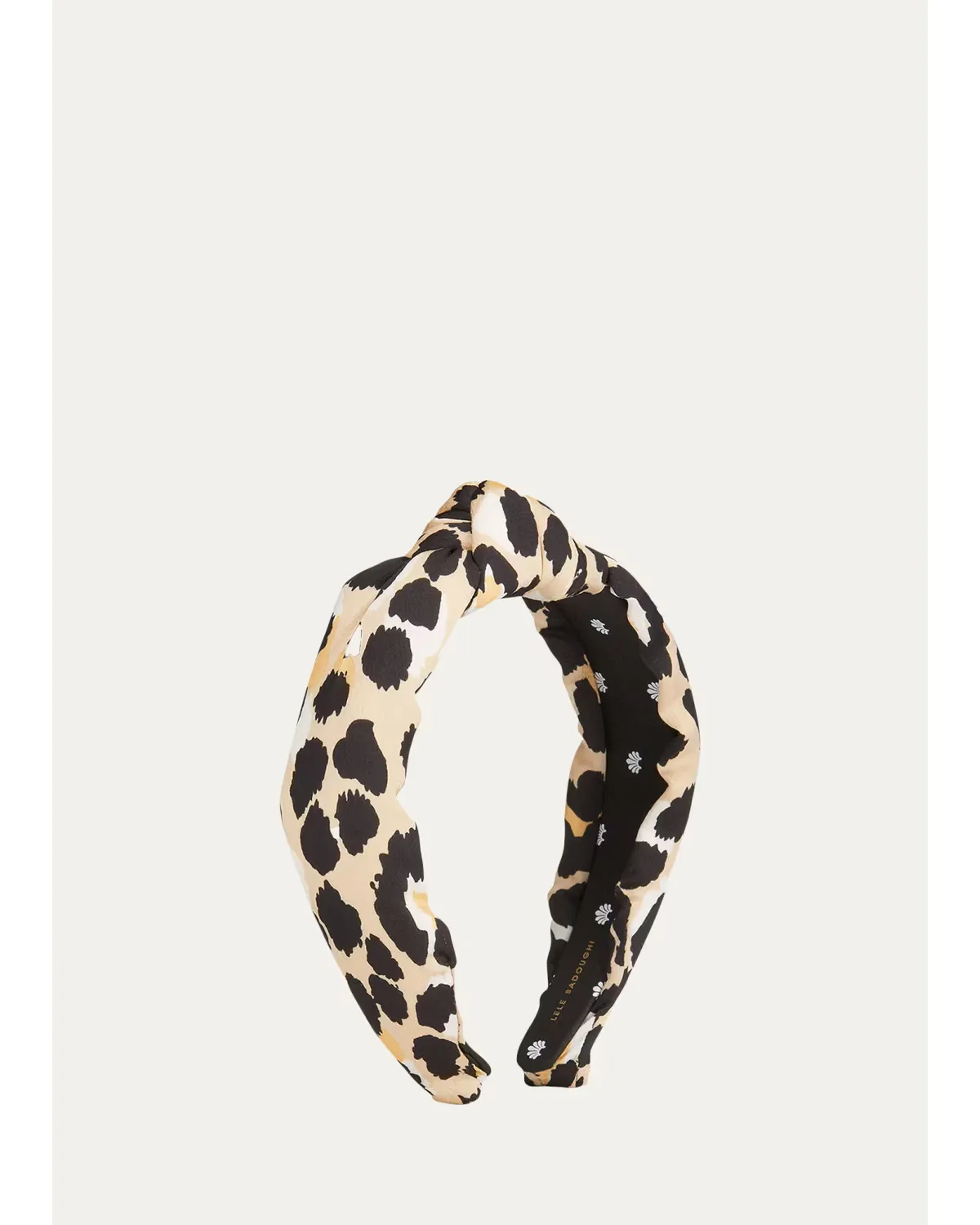 Silk-Blend Leopard Print Knotted Headband by Lele Sadoughi